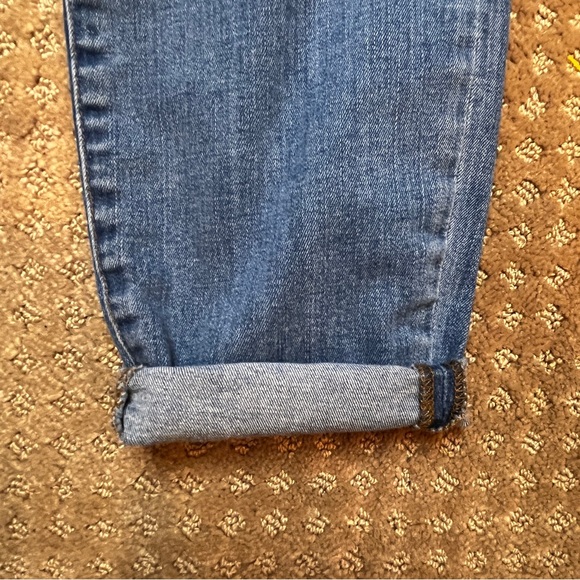 J. Crew Toothpick Skinny Jeans Women's 30 Blue Denim Low Rise Distressed Patches - Picture 5 of 11